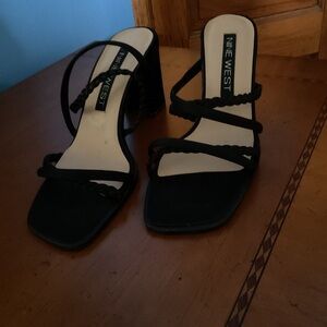 Nine West Black Strappy Heels